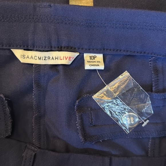 Isaac Mizrahi 24/7 Stretch Boot Cut Flat Front Navy Blue Pants Women’s 10 P NWOT - Picture 5 of 7